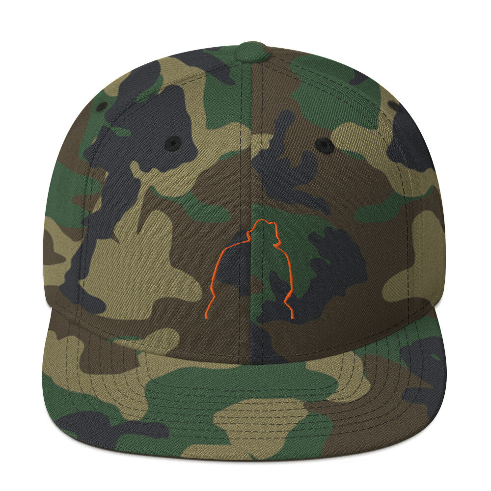 Drew Thomas Silhouette Camo-Orange Snapback Hat
