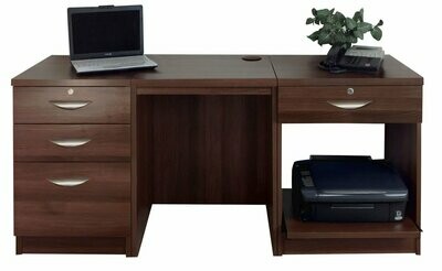 Home Office 4 Drawer Desk with Printer Unit