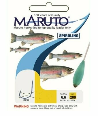 Maruto Forellenhaken gebunden für Spirolino Gr 10 / 150cm