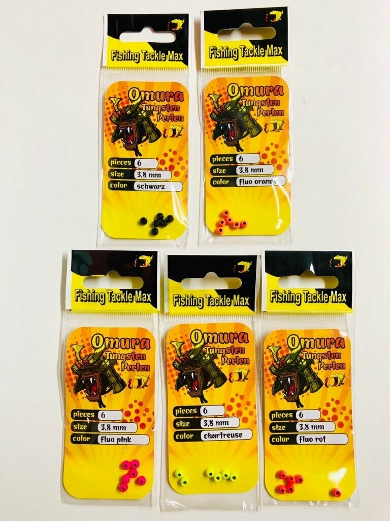 Omura Tungsten Perlen 3,8mm grschlitzt / chartreuse (gelb)