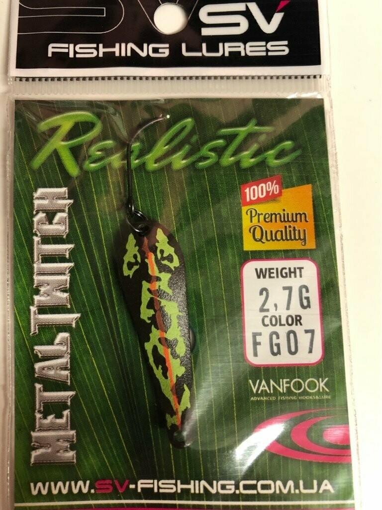 SV Fishing Lures Spoon Metal Twitch 2,7gr