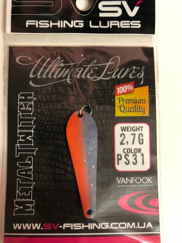 SV Fishing Lures Spoon Metal Twitch 2,7gr
