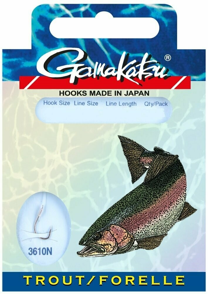 Gamakatsu Trout 3610N Haken # 10  / Line 18 / Länge 120cm