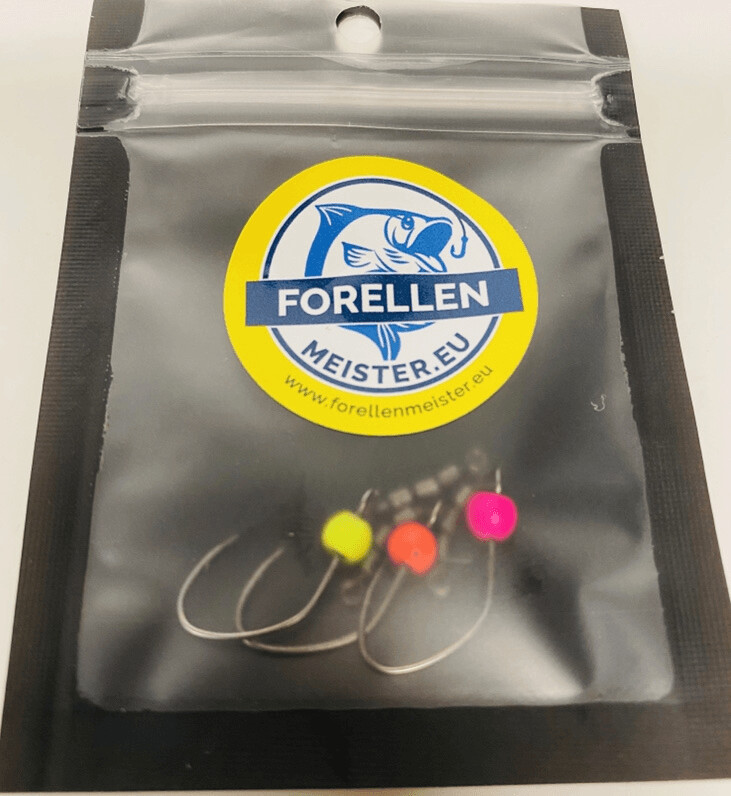 Forellenmeister.eu  Hakenset mit Tungsten und 3 Fach Wirbel für rotierende Köder