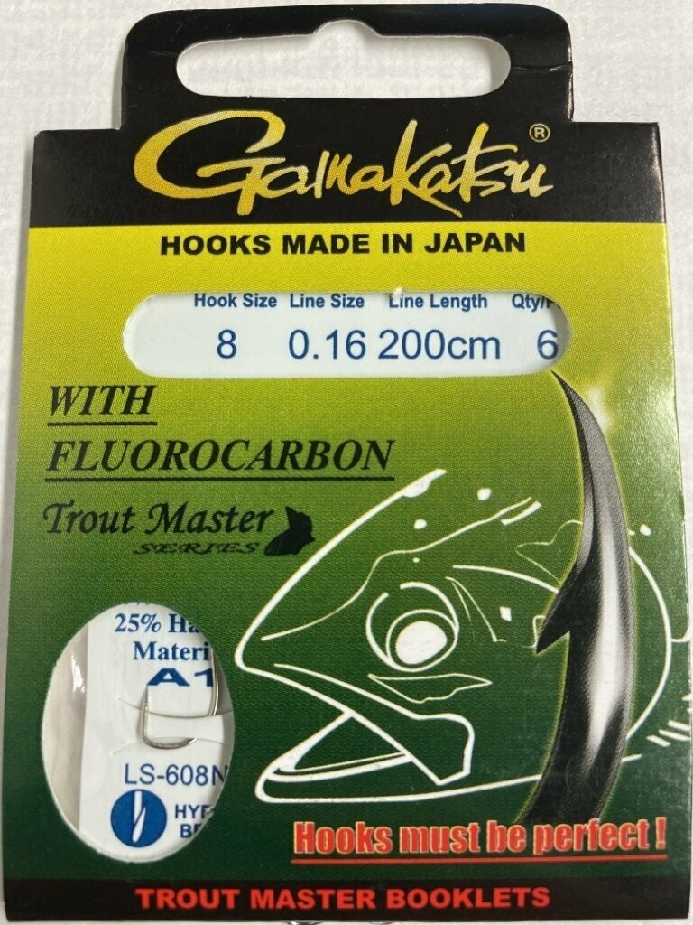 Gamakatsu Trout Master LS 608 N Haken # 8  / Line 16 / Länge 200cm