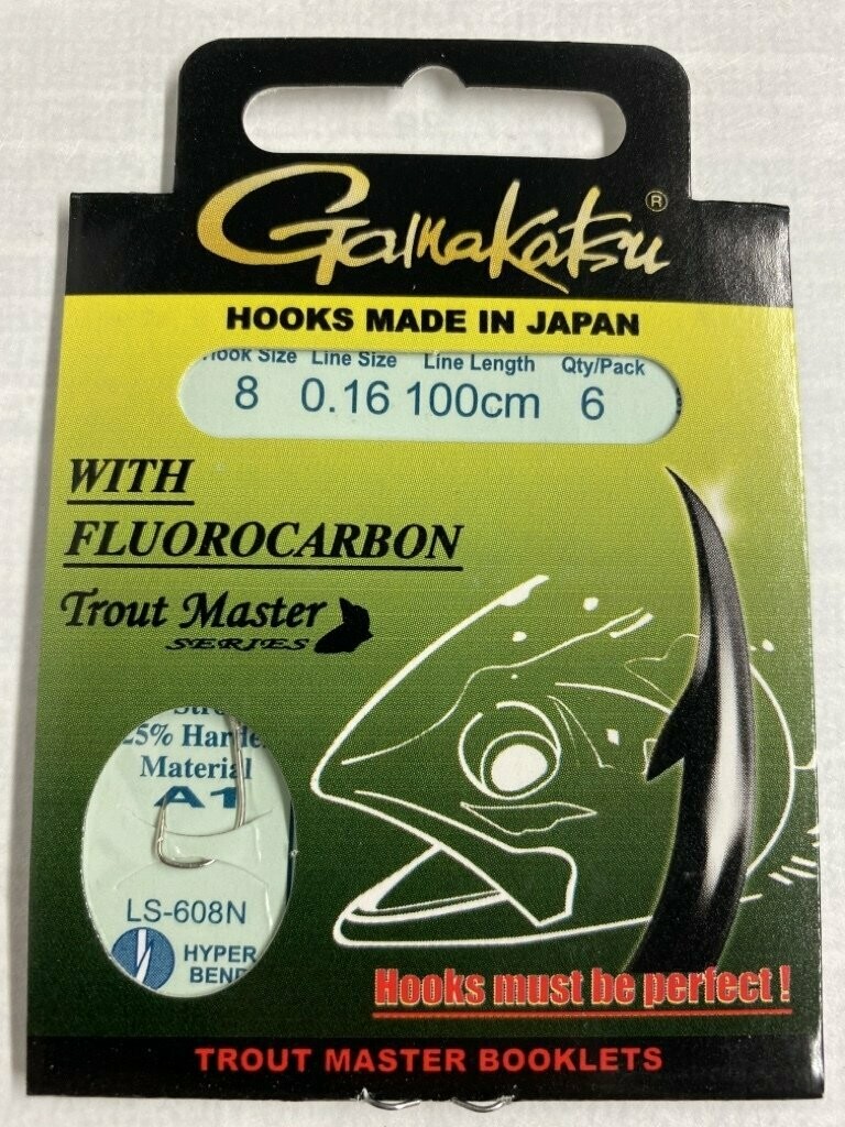 Gamakatsu Trout Master LS 608 N Haken # 8  / Line 16 / Länge 100cm