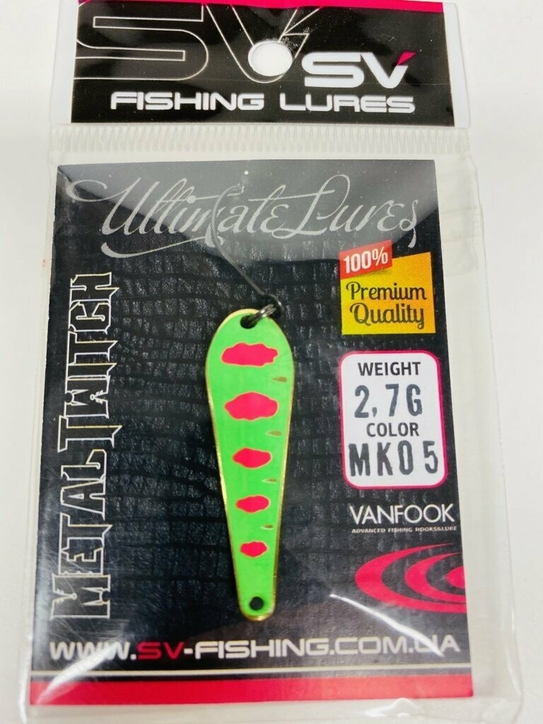 SV Fishing Lures Spoon Metal Twitch 2,7gr