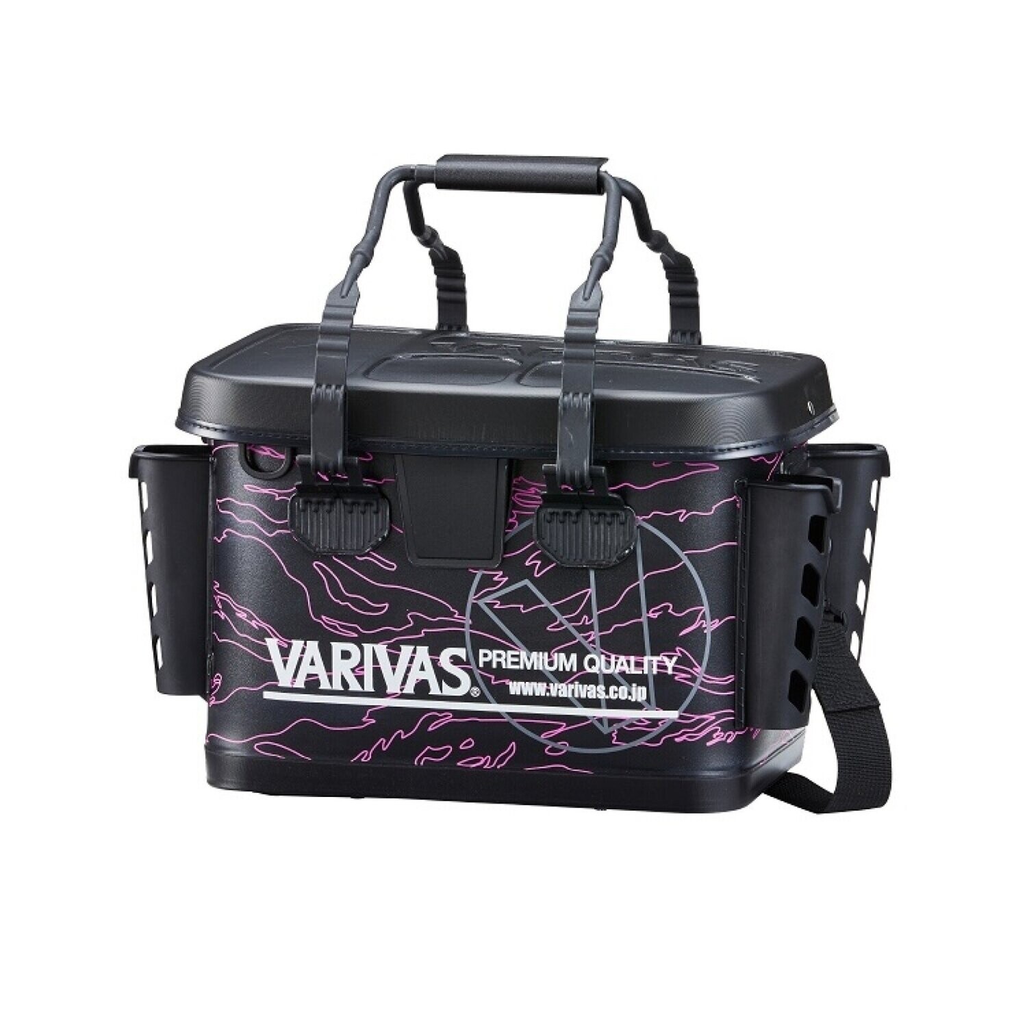 Varivas PVC Tackle Bakkan  mit Rutenhalter pink