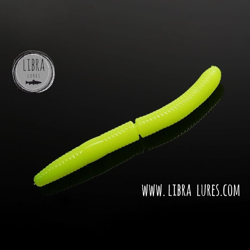 10 Stück Libra Lures Fatty D Worm 006 Hot Yellow in 65mm (Cheese) 10 Stück Libra Lures Fatty D Worm 006 Hot Yellow in 65mm (Cheese)