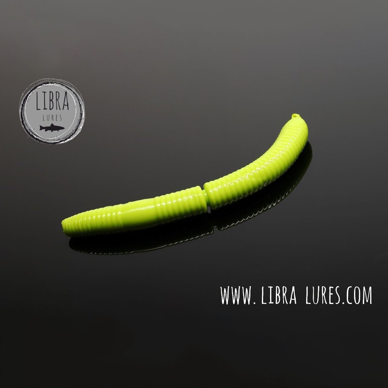 10 Stück Libra Lures Fatty D Worm 027 Apple Green in 65mm (Cheese)