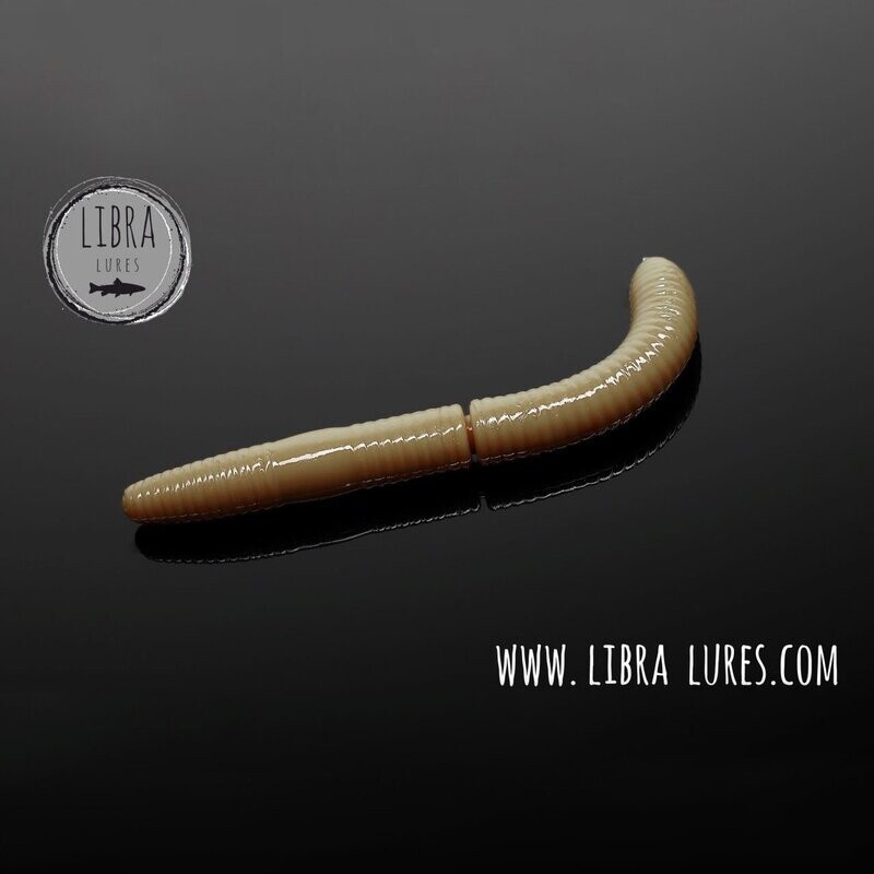 10 Stück Libra Lures Fatty D Worm 035 Pellet in 65mm (Cheese)