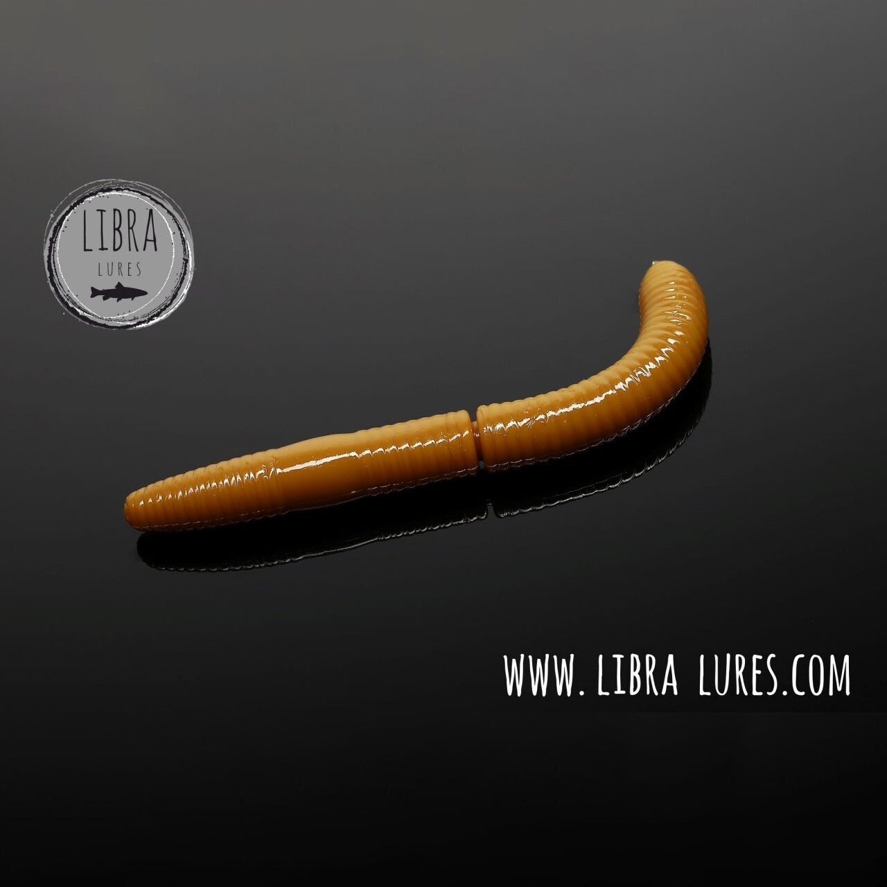 10 Stück Libra Lures Fatty D Worm 036 Coffee Milk in 65mm (Cheese)