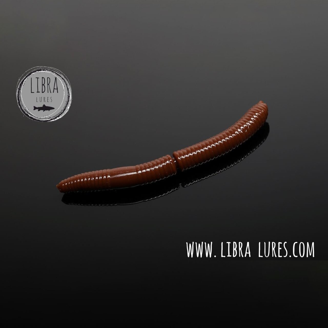 10 Stück Libra Lures Fatty D Worm 038 Brown in 65mm (Knoblauch)