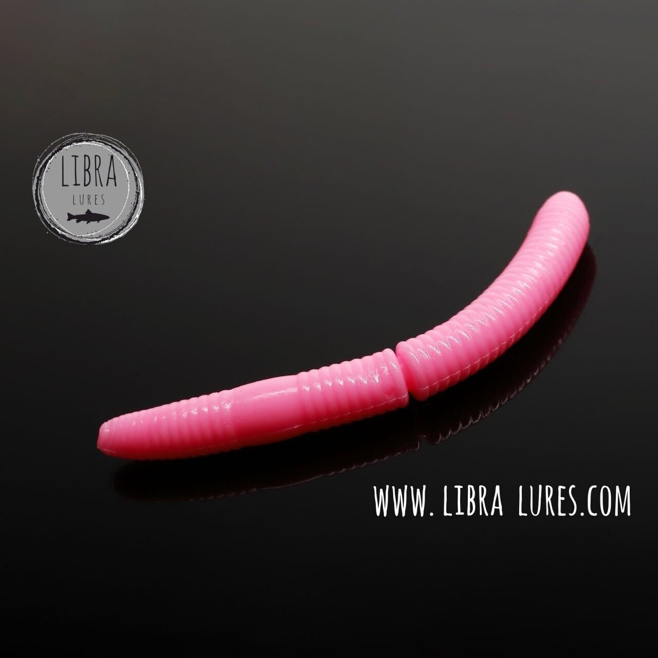 10 Stück Libra Lures Fatty D Worm 017 Bubble Gum in 65mm (Knoblauch)