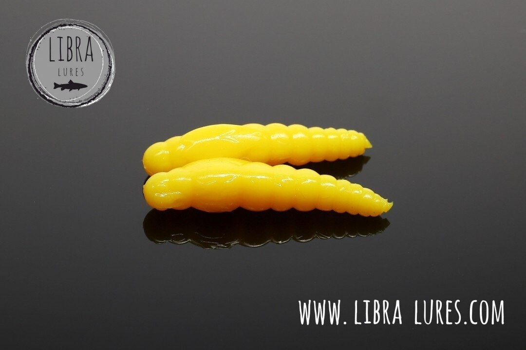 Libra Lures Largo Slim 008 Dark Yellow / 28mm / 15 Stück / Geschmack Käse