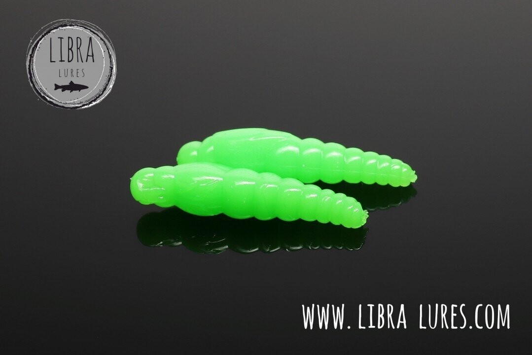 Libra Lures Largo Slim 026 Hot Apple Green / 34mm / 12 Stück / Geschmack Käse
