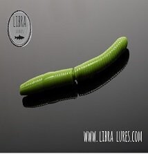 10 Stück Libra Lures Fatty D Worm 031 Olive in 65mm (Knoblauch)