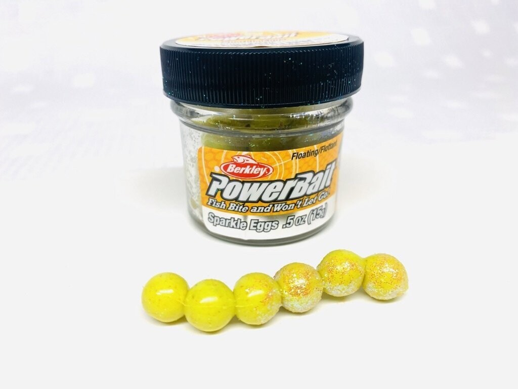 Powerbait Sparkle Eggs  Chartreuse Scales (15g) auftreibend