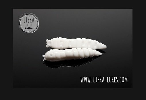 15 Stück Libra Lures Kukolka 001 White in 27mm (Cheese)