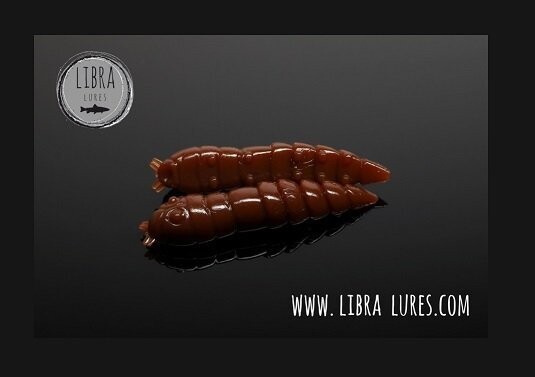 15 Stück Libra Lures Kukolka 038 Brown in 27mm (Cheese)