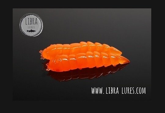 15 Stück Libra Lures Kukolka 011 Hot Orange in 27mm (Cheese)