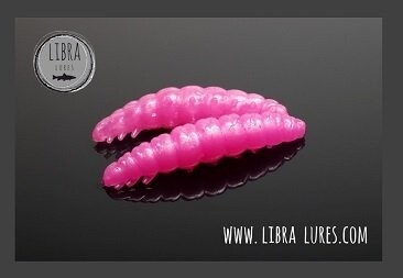 Libra Lures Larva 018 Pink Pearl / 30mm / 15 Stück / Geschmack Exotic Fruits