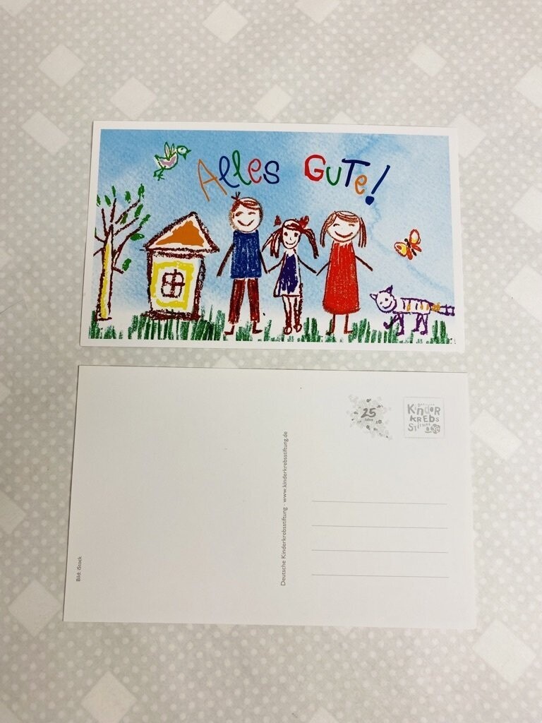 Postkarte "Alles Gute" / Deutsche  Kinderkrebsstiftung