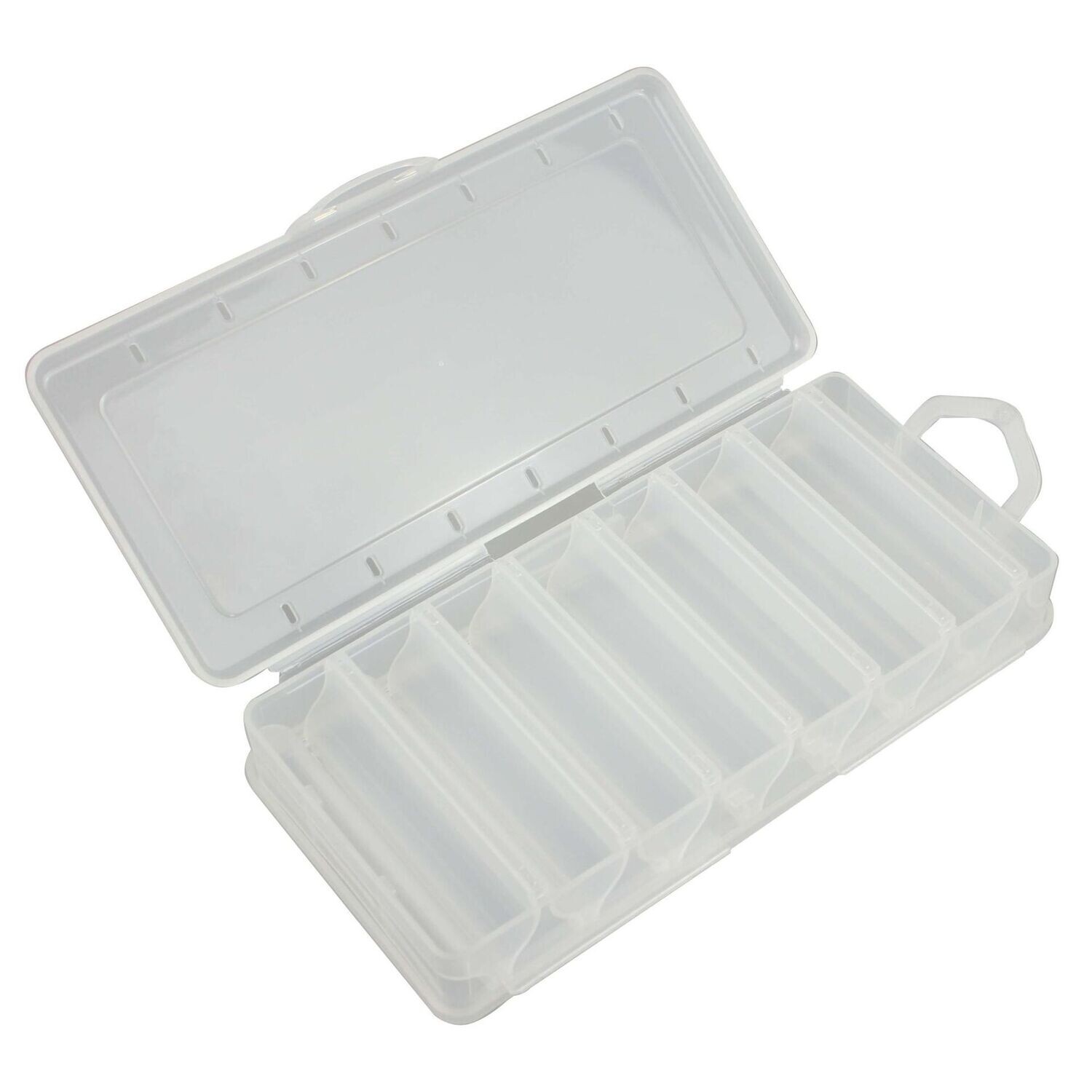 Doppelseitige Wobblerbox für 14 Wobbler  (19 x 9,5 x 3,4cm)