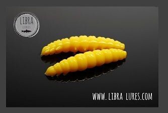 Libra Lures Larva 007 Yellow / 30mm / 15 Stück / Geschmack Käse