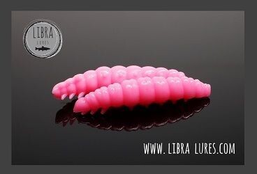 Libra Lures Larva 017 Bubble Gum / 30mm / 15 Stück / Geschmack Knoblauch