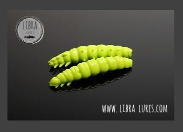 Libra Lures Larva 027 Apple Green / 30mm / 15 Stück / Geschmack Exoric Fruits