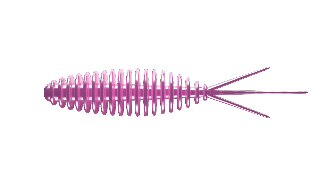 8 Stück Libra Lures Turbo Worm 018 pink pearl in 56mm (Cheese)