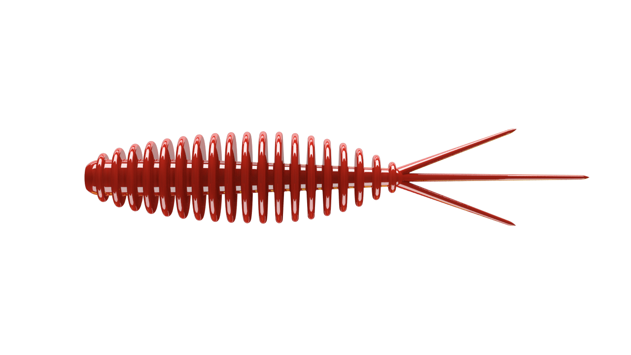 8 Stück Libra Lures Turbo Worm 021 red in 56mm (Cheese)