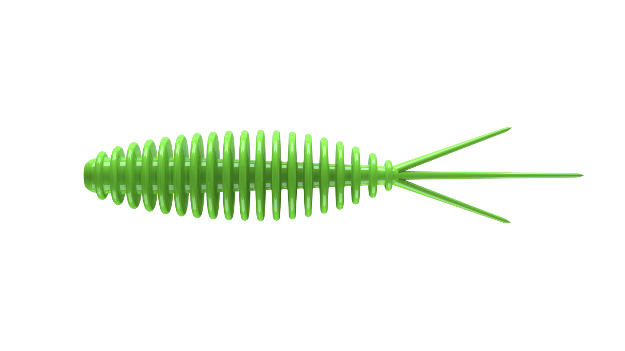 8 Stück Libra Lures Turbo Worm 026 hot green in 56mm (Cheese)