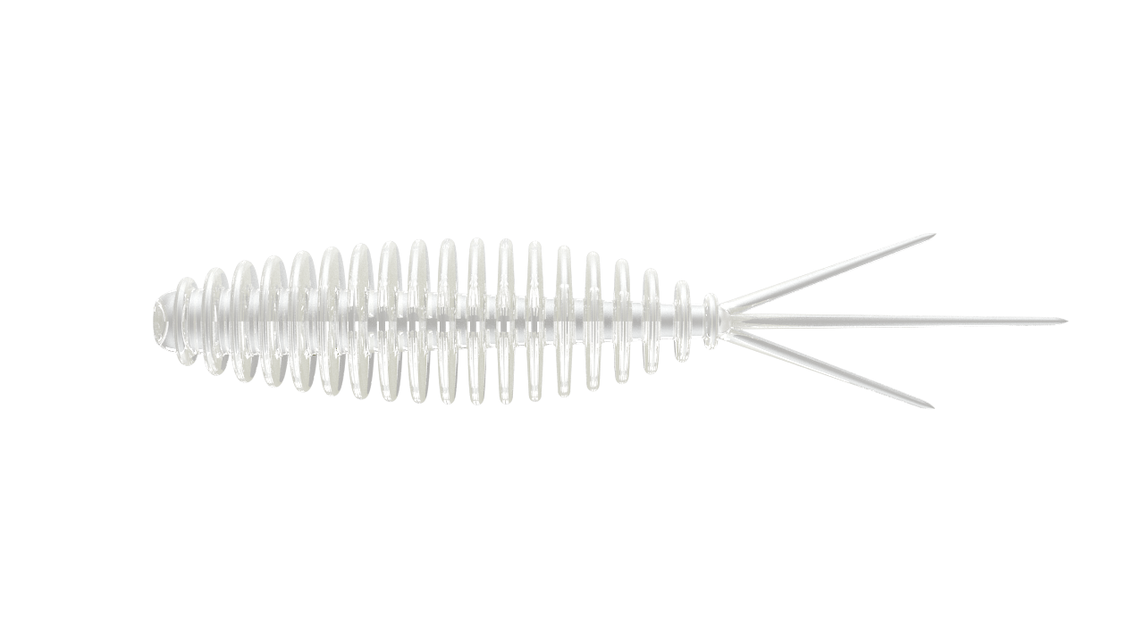 8 Stück Libra Lures Turbo Worm 004 silver pearl in 56mm (Cheese)