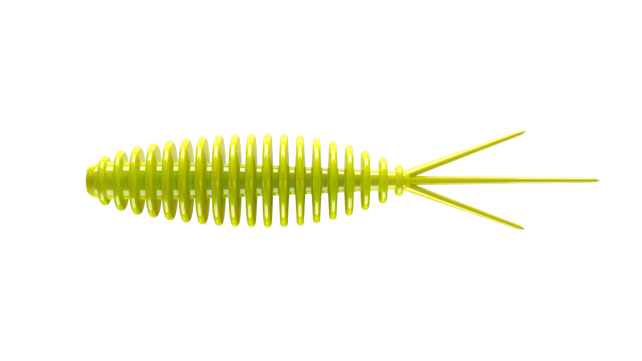 8 Stück Libra Lures Turbo Worm 027 apple green in 56mm (Cheese)