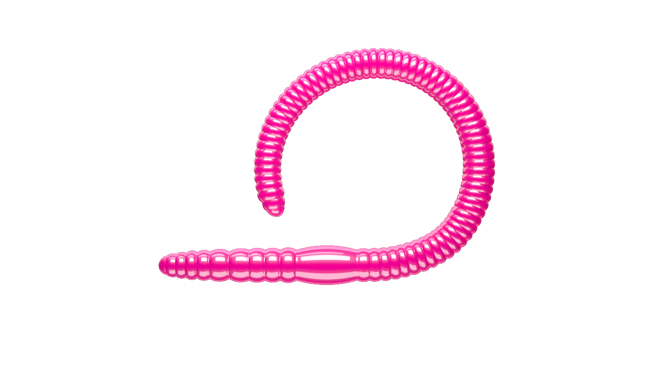 10 Stück Libra Lures Flex Worm 019 Hot Pink in 95mm (Cheese)