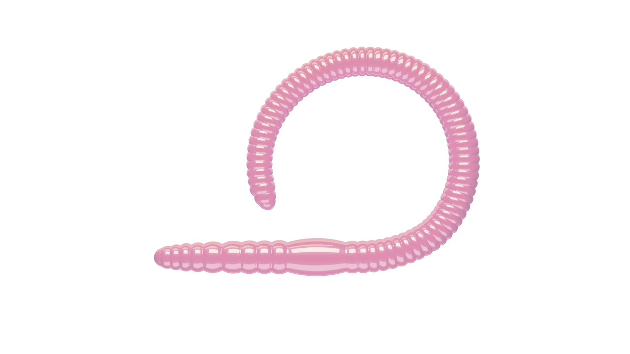 10 Stück Libra Lures Flex Worm 017 Bubblegum in 95mm (Cheese)