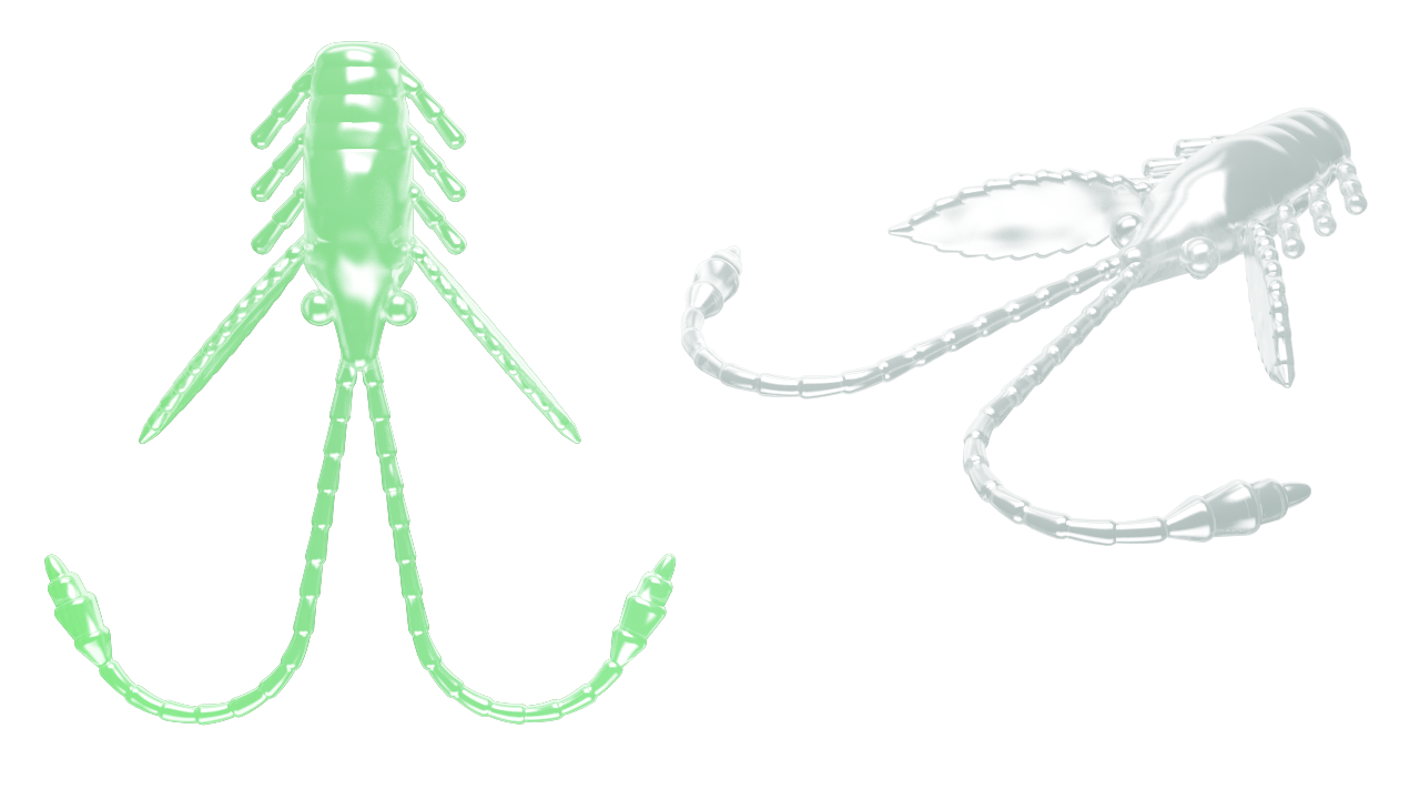 15 Stück Libra Lures Pro Nymph 000 Glow UV Green in 18mm (Cheese)