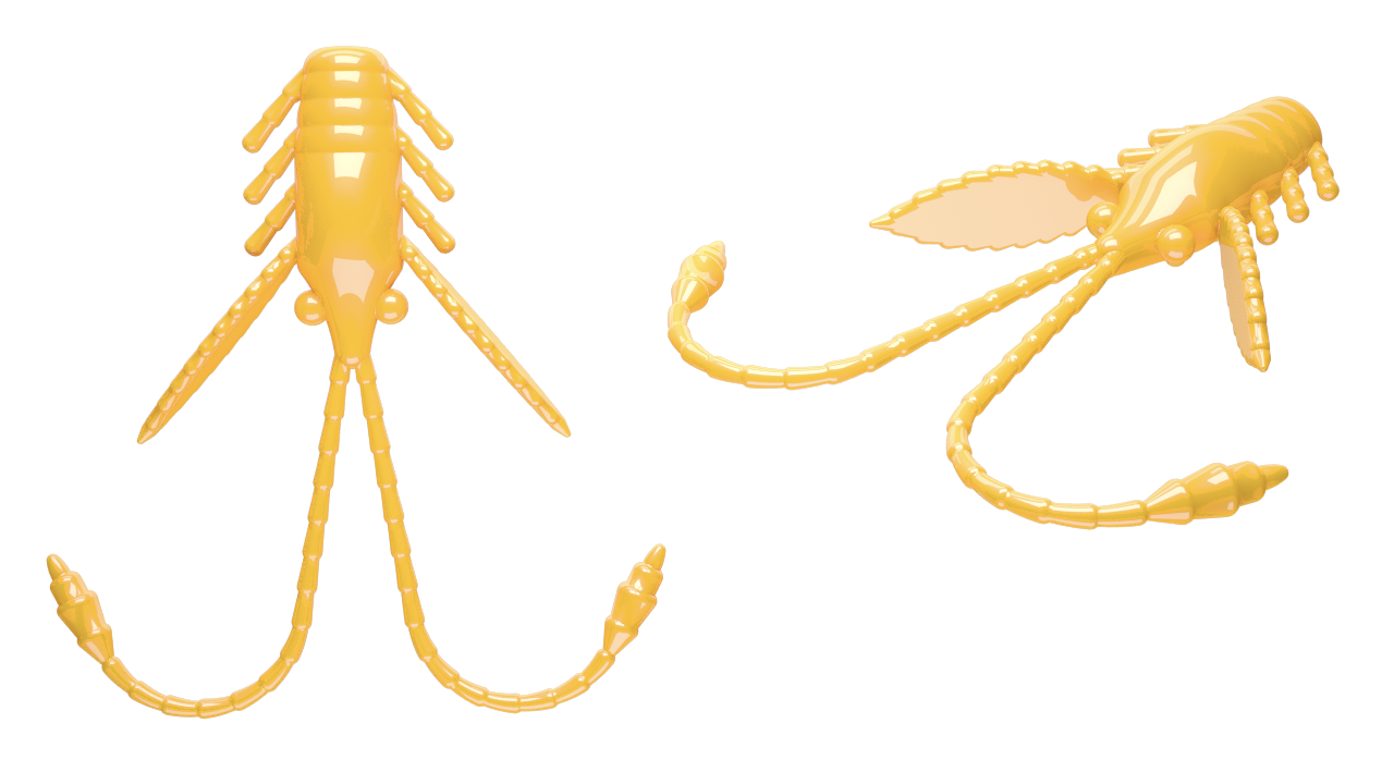 15 Stück Libra Lures Pro Nymph 008 Dark Yellow in 18mm (Cheese)