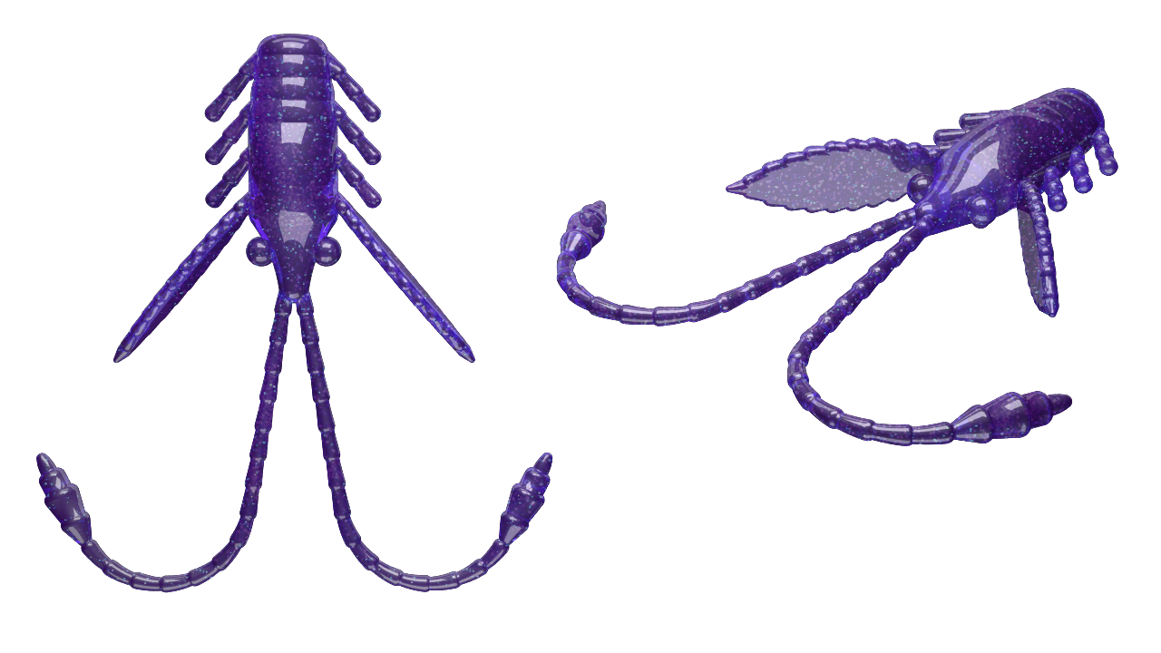 15 Stück Libra Lures Pro Nymph 020 Puple with Glitter in 18mm (Cheese)