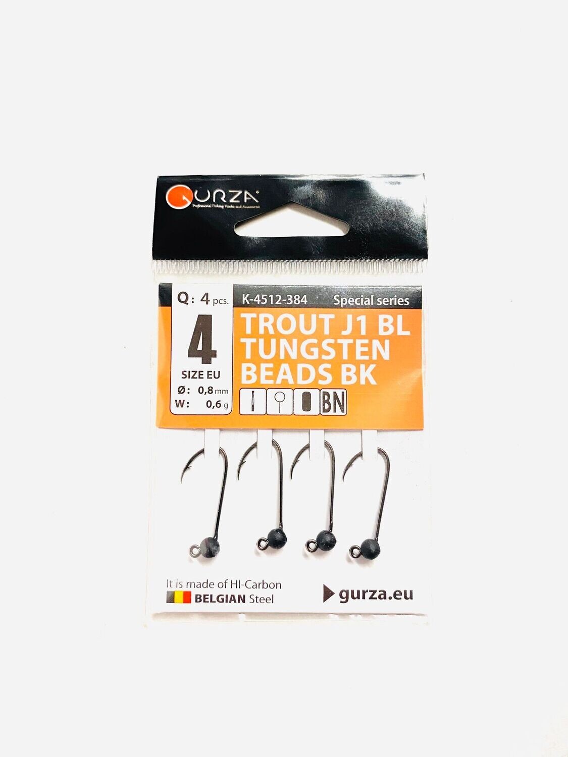 Gurza Trout Tungstenhaken #4 (black) 0,8mm / 0,6g