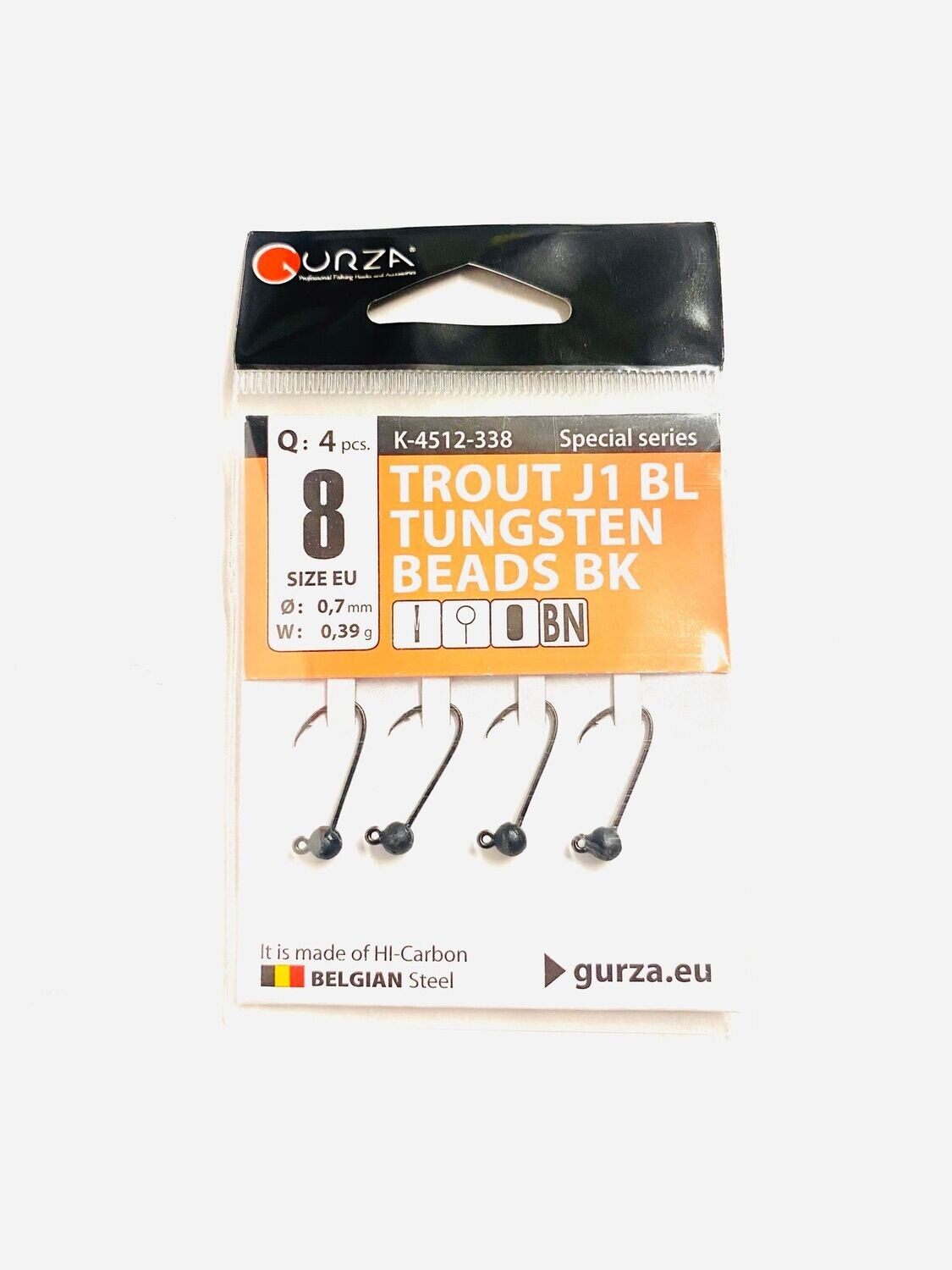 Gurza Trout Tungstenhaken #8 (black) 0,7mm / 0,39g