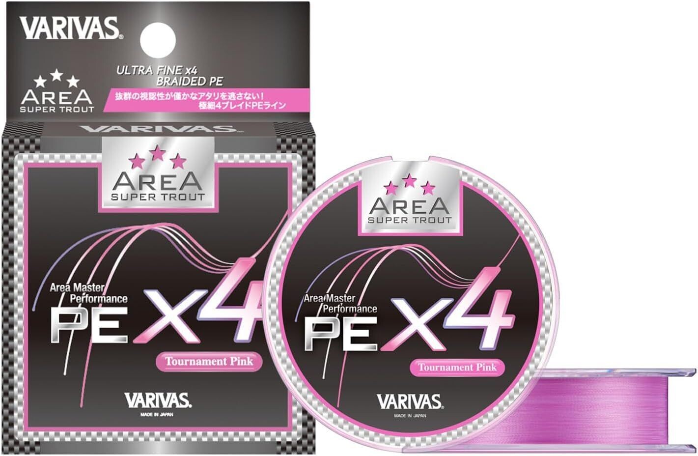 Varivas Area Master Performance PE x4 / 0.2 / 75m / max. 6,5LB  Tournament Pink