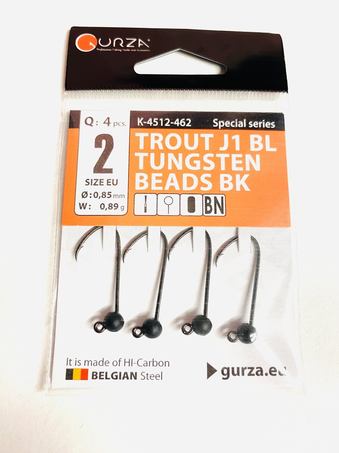 Gurza Trout Tungstenhaken #2 (black) 0,85mm / 0,89g