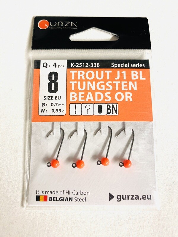 Gurza Trout Tungstenhaken #8 (orange) 0,7mm / 0,39g