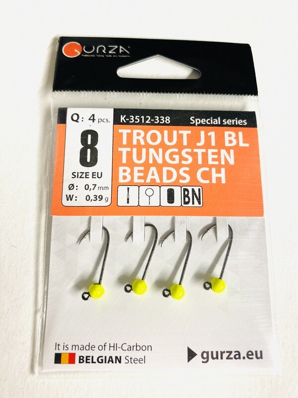 Gurza Trout Tungstenhaken #8 (yellow) 0,7mm / 0,39g