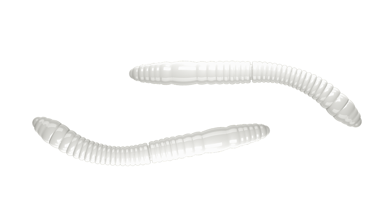 Fatty D Worm Tournament 004 Silver Pearl (55mm) Cheese