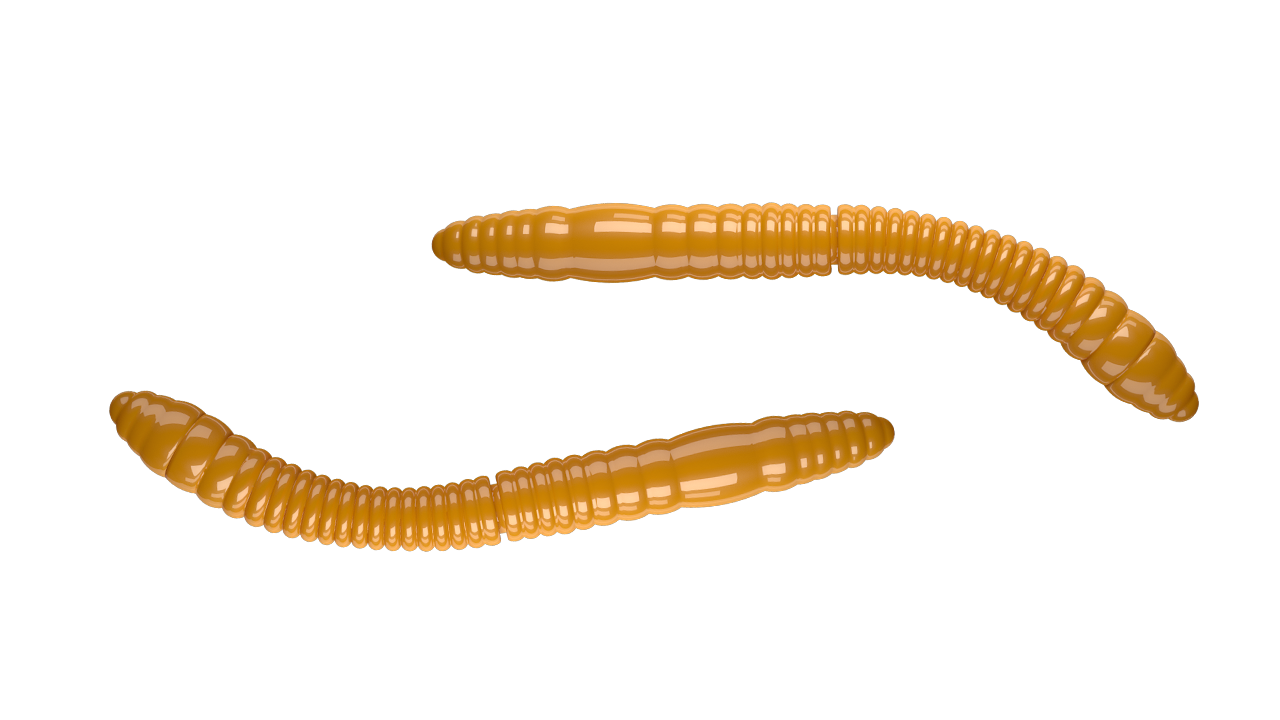 Fatty D Worm Tournament 008 Dark Yellow (55mm) Cheese