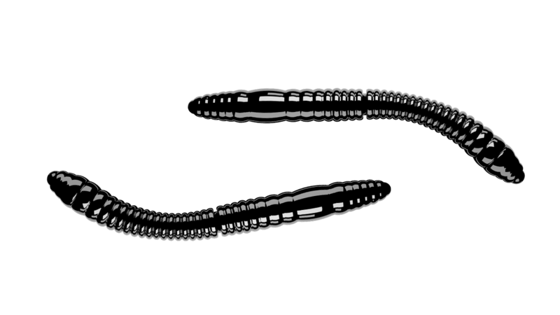 Fatty D Worm Tournament 040 Black (55mm) Cheese Fatty D Worm Tournament 040 Black (55mm) Cheese